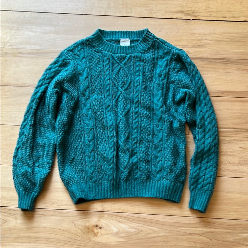 Abercrombie Kids Green Cable Knit Sweater